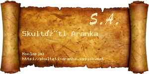 Skultéti Aranka névjegykártya
