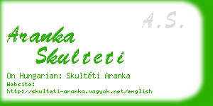 aranka skulteti business card